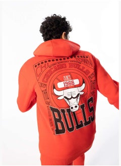 DeFacto Man NBA Chicago Bulls Licenced Hooded Long Sleeve Knitted Sweatshirt  - Image 1