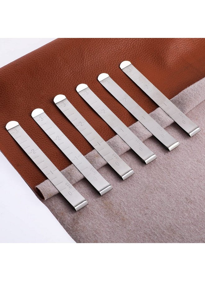 Prasacco 12 Pcs Sewing Clips Stainless Steel Hemming Clips Hem Marker Ruler Fabric Clips Sewing Supplies  - Image 1