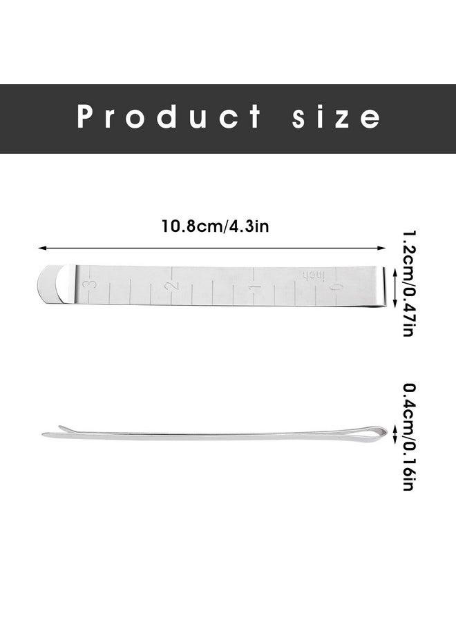 Prasacco 12 Pcs Sewing Clips Stainless Steel Hemming Clips Hem Marker Ruler Fabric Clips Sewing Supplies  - Image 3