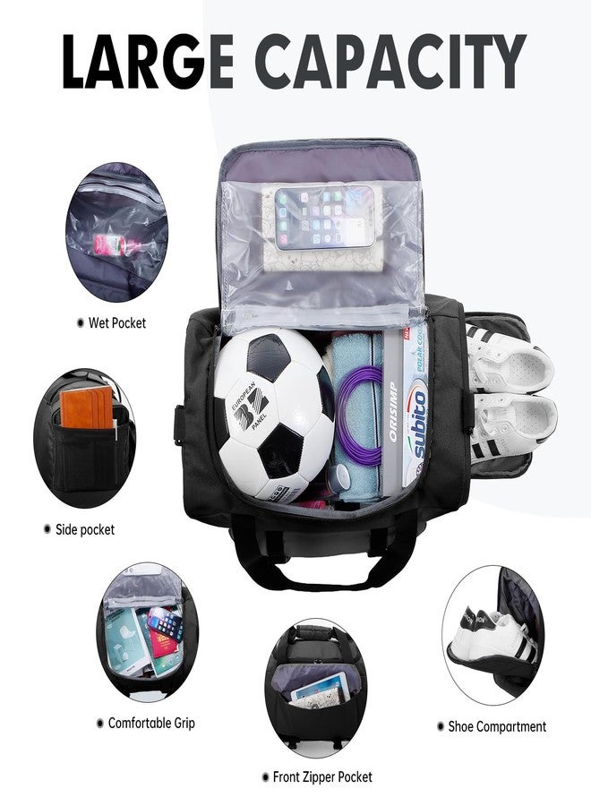 XEYOU Gym Bag for Women & Men, Sports Travel Duffel Bag with Shoe Compartment and Wet Pocket, Anti-Theft Carry On Weekender Bag for Airplane, Water Resistant Workout Overnight Bag for Travel Gym - Image 4
