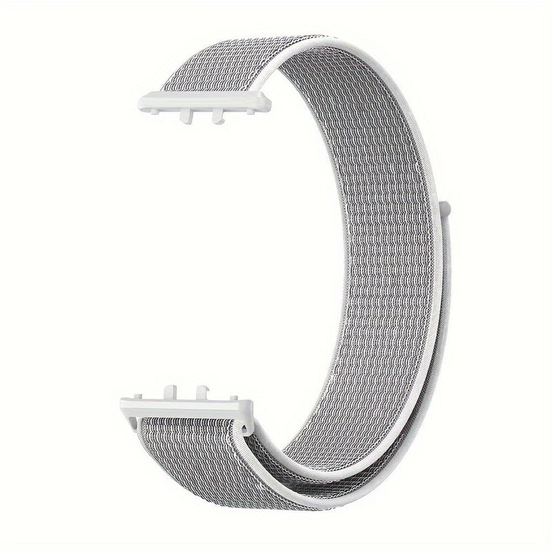 حزام ساعة من النايلون المنسوج متوافق مع FIT3 رمادي أسود عبوة من 2 - Image 4