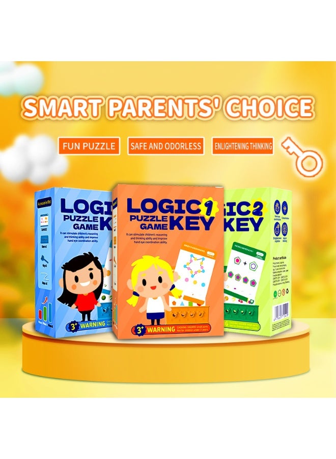 Soofam Logic Key Puzzle Game - 192 Magnetic Travel Puzzles for Kids Age 3+ | Build Critical Thinking & Brain Power | STEM Learning Toys with Unlock Challenges | Advanced Brain Teaser Gift - Image 2