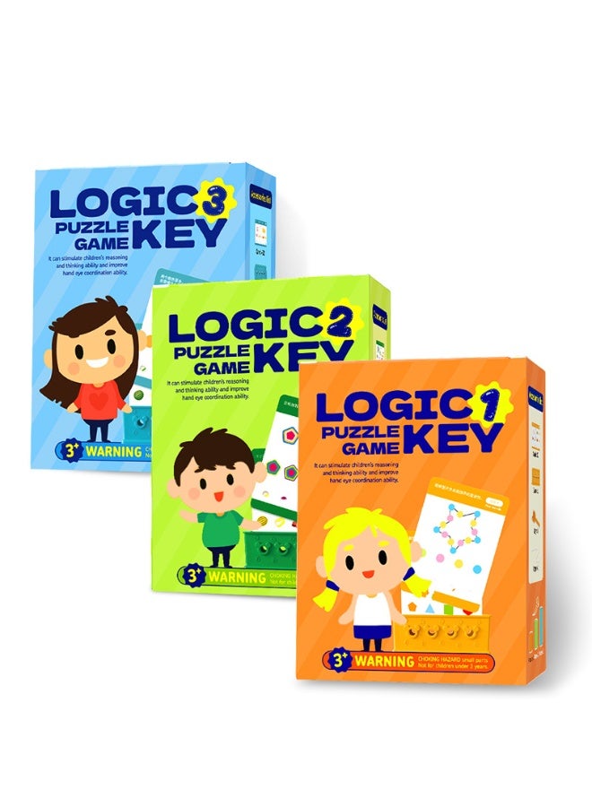 Soofam Logic Key Puzzle Game - 192 Magnetic Travel Puzzles for Kids Age 3+ | Build Critical Thinking & Brain Power | STEM Learning Toys with Unlock Challenges | Advanced Brain Teaser Gift - Image 1
