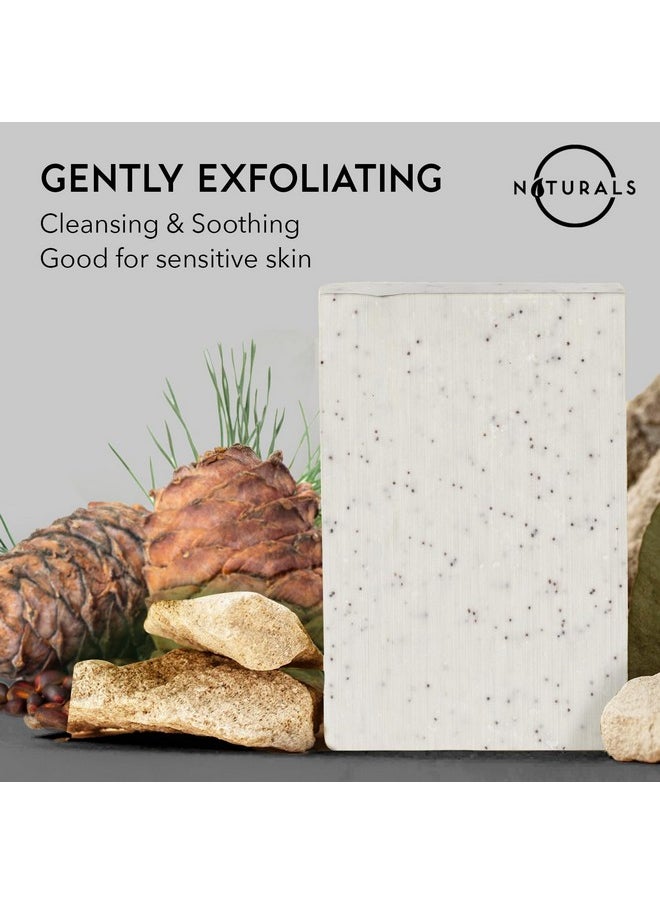 O Naturals O NATURALS 7.76 oz (3PC) Exfoliating Soap Bar Cedarwood - Heavy Grit Mens Soap - All Natural Exfoliation Bar Soap for Men - Apricot Kernels Bar Soap - Face Soap Bar - Moisturizing Mens Face Bar Soap  - Image 2