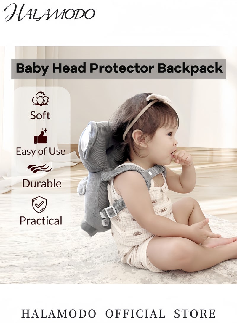HALAMODO Baby Head Protector Backpack for Crawling and Walking Adjustable Toddler Helmet Infant Safety Backpack for 0.5-3 Years Cartoon Design Baby Protection Gear - Image 2