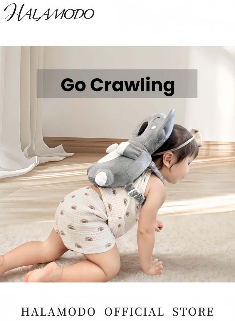 HALAMODO Baby Head Protector Backpack for Crawling and Walking Adjustable Toddler Helmet Infant Safety Backpack for 0.5-3 Years Cartoon Design Baby Protection Gear - Image 4