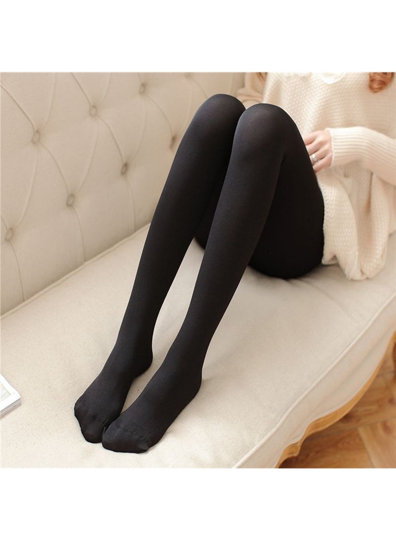 YOUGE 2Pcs Transparent Kylon Compression Stockings 80D Opaque Tights For Women - 80 Denier Pantyhose Solid Tights Black - Image 2