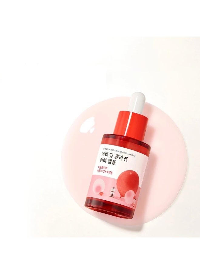راوند لاب أمبول ROUND LAB Camellia Deep Collagen لشد ونضارة البشرة 30 مل، سيروم مرطب للوجه بخلاصة زهرة الكاميليا والكولاجين والنياسيناميد والسكوالان والأدينوسين، عناية مرطبة لبشرة ناعمة ومشدودة المظهر - Image 1
