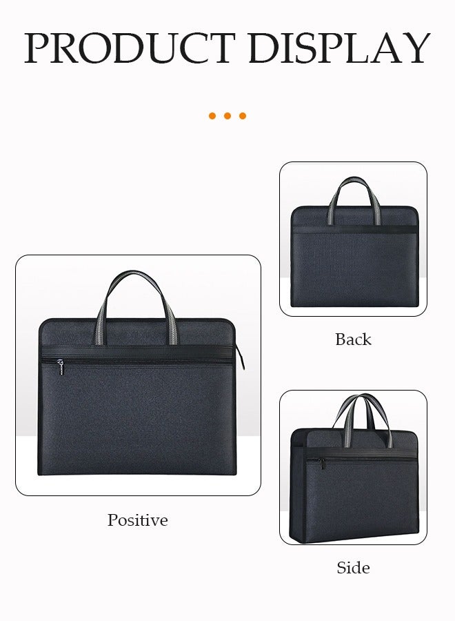 DUNISO Laptop bag, travel business briefcase, portable office handbag, multiple compartments, waterproof and dustproof, suitable for work，travel and outdoor activities，39.5 * 31 * 9.5CM, black ﻿ - Image 5