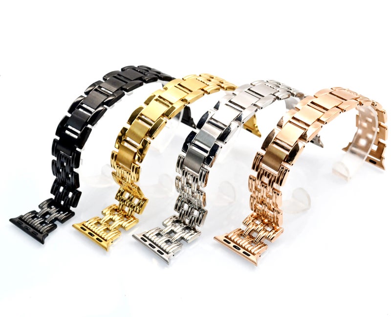 Bluejw Luxury Stainless Steel Replacement Watch Strap for Apple Watch – New Arrival Women's Bracelet Band Compatible with All Apple Smartwatch Models - Image 4