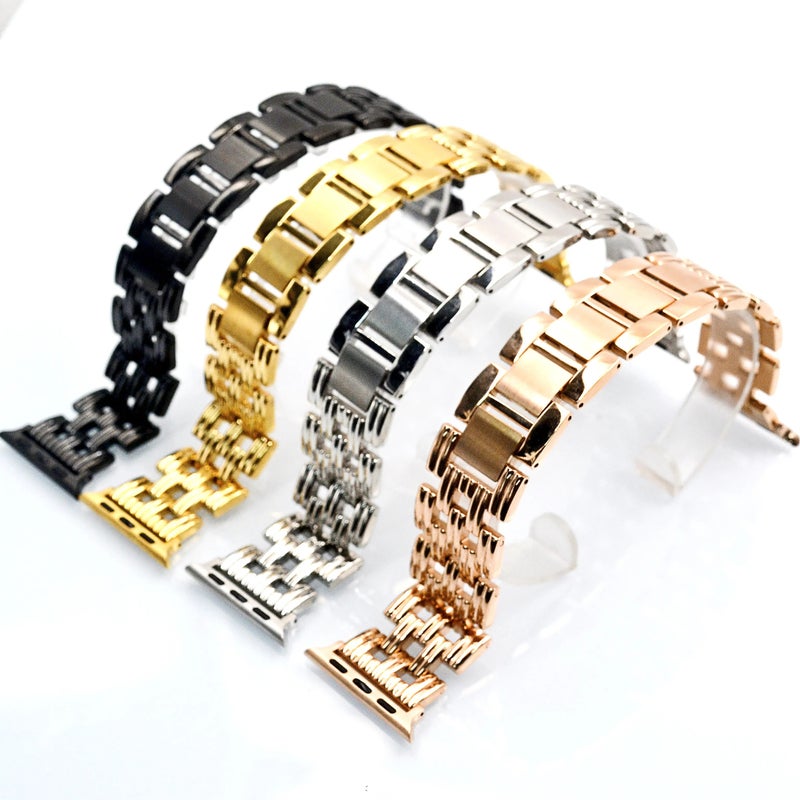Bluejw Luxury Stainless Steel Replacement Watch Strap for Apple Watch – New Arrival Women's Bracelet Band Compatible with All Apple Smartwatch Models - Image 3