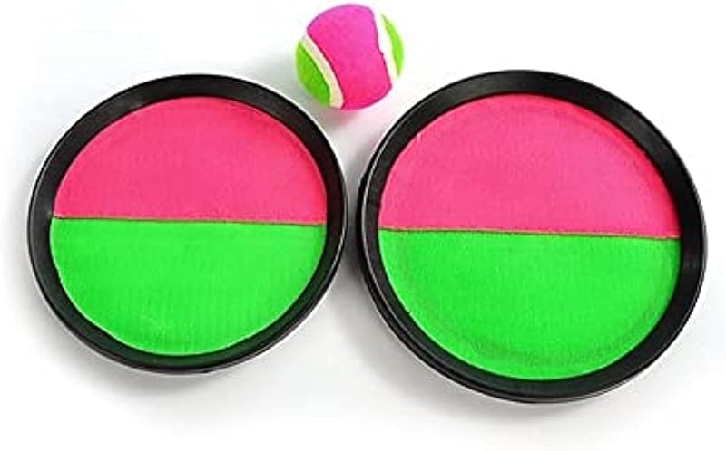 Generic Sticky catch ball game and ball for kids set of 2 pieces - multi color