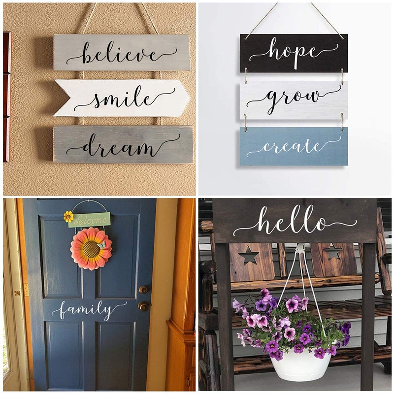 REOLAN Inspirational Stencils for Painting on Wood - 20 Pack Large Inspirational Words Saying Stencil Templates for Wood Signs, Reusable Family Motivational Letter Stencils for Wall Art & Home Decorations - Image 2