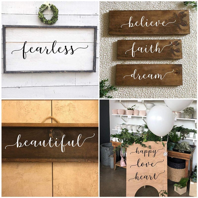 REOLAN Inspirational Stencils for Painting on Wood - 20 Pack Large Inspirational Words Saying Stencil Templates for Wood Signs, Reusable Family Motivational Letter Stencils for Wall Art & Home Decorations - Image 3