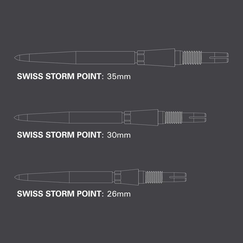Target Darts Swiss Point Storm Dart Points (3-Pack Tips) 35mm Silver SP â€“ Change Dart Point, Professional Dart Accessories - Image 2