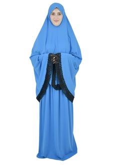 DAMAS COLLECTION Two Piece Islamic prayer dress women with Lace - Prayer Clothes for Women - Prayer Abaya For women - Jilbab 2 piece, Umrah essentials for women - Prayer set  - Image 4