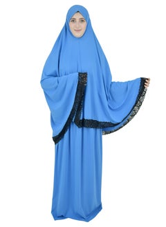 DAMAS COLLECTION Two Piece Islamic prayer dress women with Lace - Prayer Clothes for Women - Prayer Abaya For women - Jilbab 2 piece, Umrah essentials for women - Prayer set  - Image 1