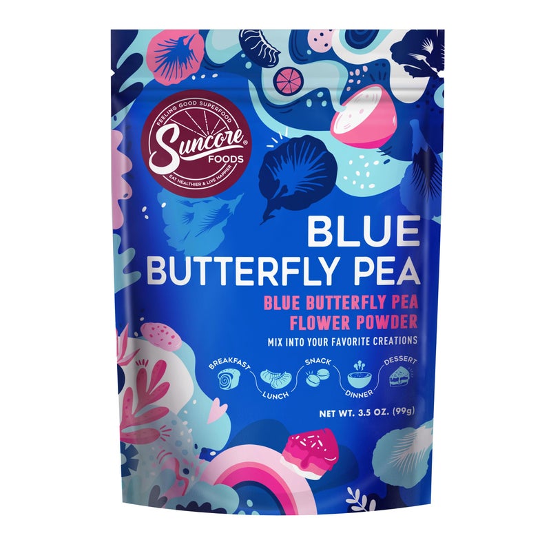 Suncore Foods Blue Butterfly Pea Powder Blue Food Coloring Powder GlutenFree NonGMO 35oz 1 Pack - Image 3