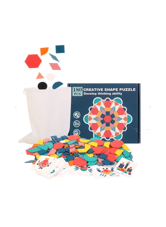 لعبة/ألغاز/ألغاز الصور المقطوعة، أهرامات الفراعنة المصرية القديمة، اللون: 180 قطعة أحجية تانجرام - Image 3