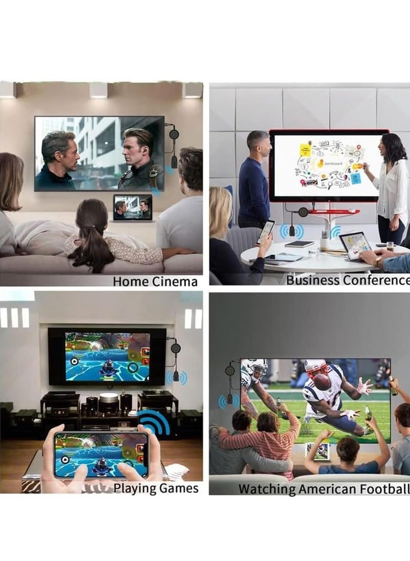 جنرال محول عرض لاسلكي، محول عرض انعكاس الشاشة 4K2.4G HDMI، محول انعكاس الشاشة WiFi لعرض الشاشة على HDTV/جهاز عرض/شاشة، للكمبيوتر الشخصي/الكمبيوتر اللوحي/الهاتف  - Image 4