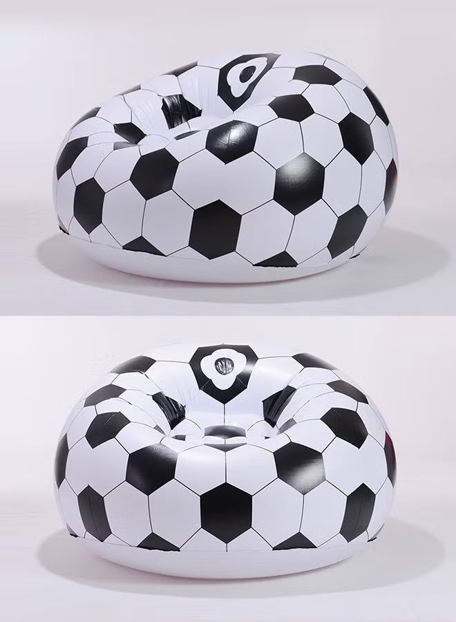سوفام كرسي صوفا قابل للانتفاخ لكرة القدم، كيس بين، مناسب لغرفة المعيشة وغرفة النوم، أريكة كسولة قابلة للانتفاخ، كرسي التخييم، محمول وسهل التخزين - Image 3