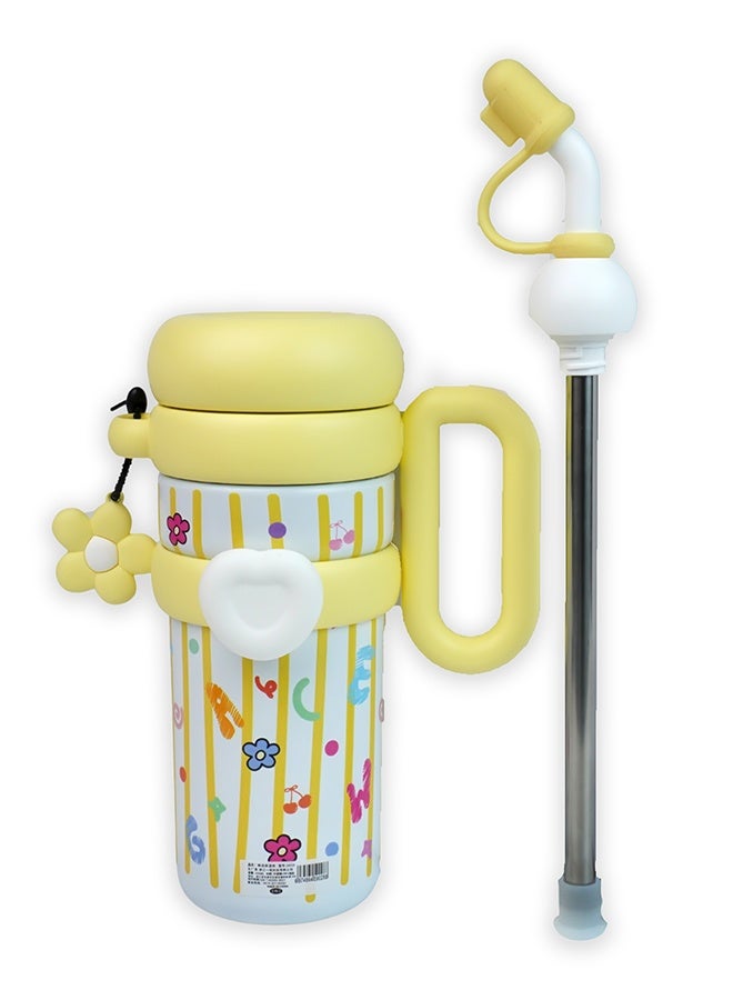 LITTLE SURPRISE BOX Little Surprise Box, Bubble Yellow Alphabets Stainless Steel Water Tumbler bottle for Kids & Adults , 1000ml - Image 5