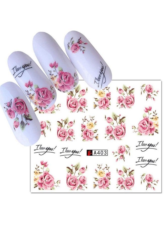 GOLD MAX 50 Pcs Nail Art Stickers Plus Tweezer, Easy DIY Water Transfer Nail Decals Nail Decoration (Style 1,Paper) - Image 5