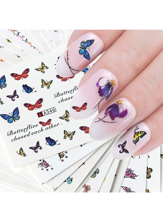 GOLD MAX 50 Pcs Nail Art Stickers Plus Tweezer, Easy DIY Water Transfer Nail Decals Nail Decoration (Style 1,Paper) - Image 2