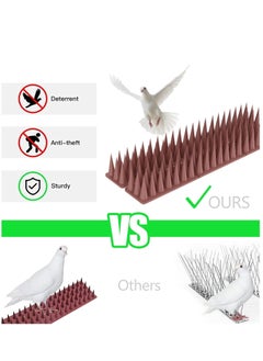 Bird Spikes, 12 Pack Plastic Repellent Spikes Anti Theft and Animal, Outdoor Bird Deterrent Spikes for Wall, Roof, Fence, Railing (Brown) - pzsku/ZDD452AA45A095BA5A360Z/45/_/1692178541/0c146137-6a02-4967-bc2e-406b97a886b8