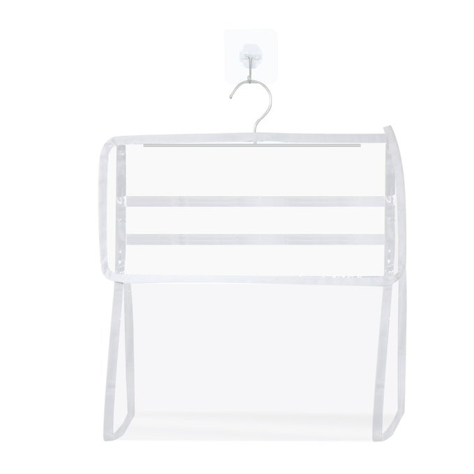 1 SET HANGING BATHROOM WASH BAG TRANSPARENT TOILETRIES STORAGE BAG TOY HANGING BAG HOOK MAKEUP BAG TRAVEL TOILETRIES FOR TRAVEL BATHROOM WATERPROOF BATHROOM HANGING CLOTHES AND TOWELS