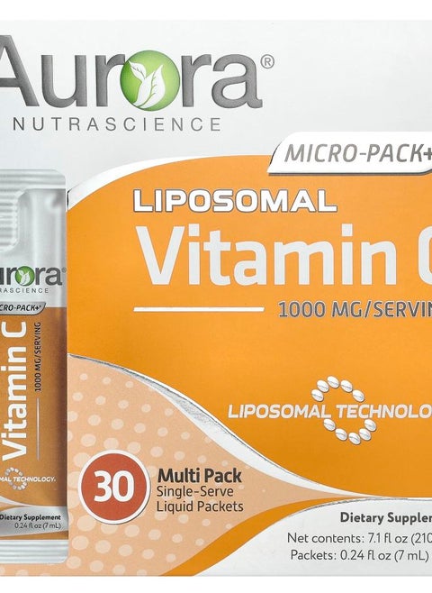 Micro-Pack+ Liposomal Vitamin C 1000 mg 30 Single-Serve Liquid Packets 0.24 fl oz (7 ml) Each