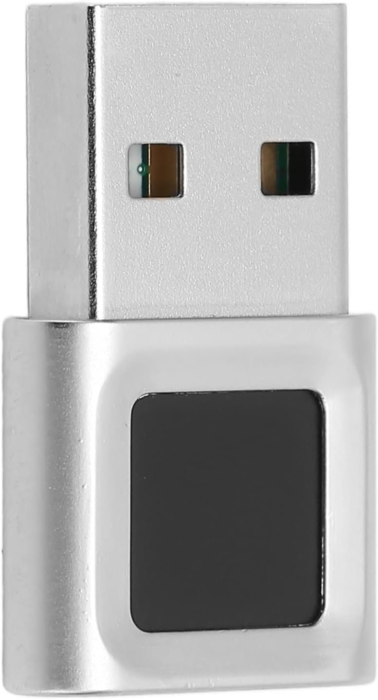 قارئ بصمات الأصابع GLOGLOW Nan Mini USB، مستشعر من سبيكة الزنك بتقنية اللمس 360 درجة، قارئ بيومتري سريع للمطابقة، مناسب لأجهزة الكمبيوتر اللوحية والمحمولة والأجهزة الطرفية لـ 10 إلى 11 مستخدمًا. - Image 1