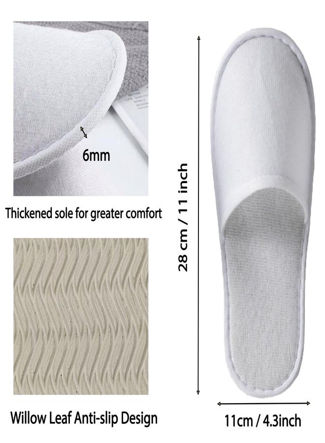 MofivKce 30 Pairs Disposable Slippers for Guests，10.5 Inch Luxury Disposable Slippers Bulk，Non-Slip Spa Hotel & House Slippers for Women Men - Image 4