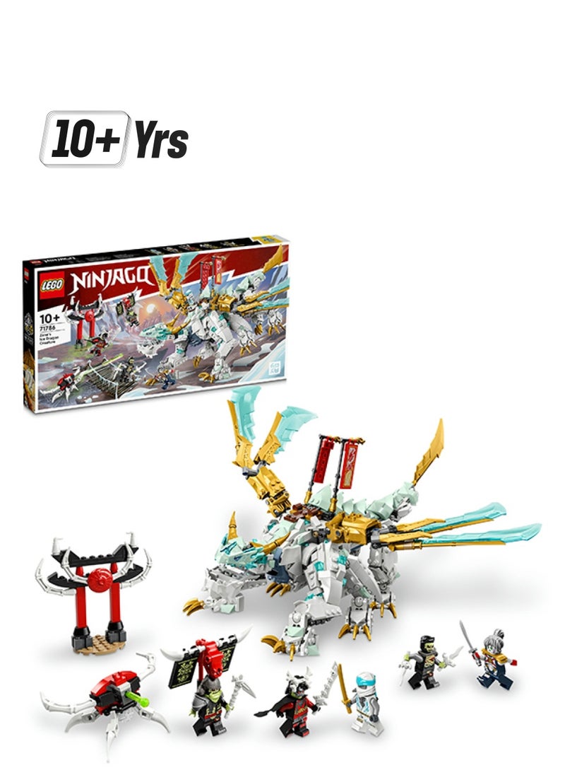 LEGO - Ninjago Zane’S Ice Dragon Creature 71786 Building Toy Set Featuring A Dragon Toy And 6 Minifigures; Gift For Kids Aged 10+ Who Love Building And Ninja Adventures (973 Pieces) - Image 1