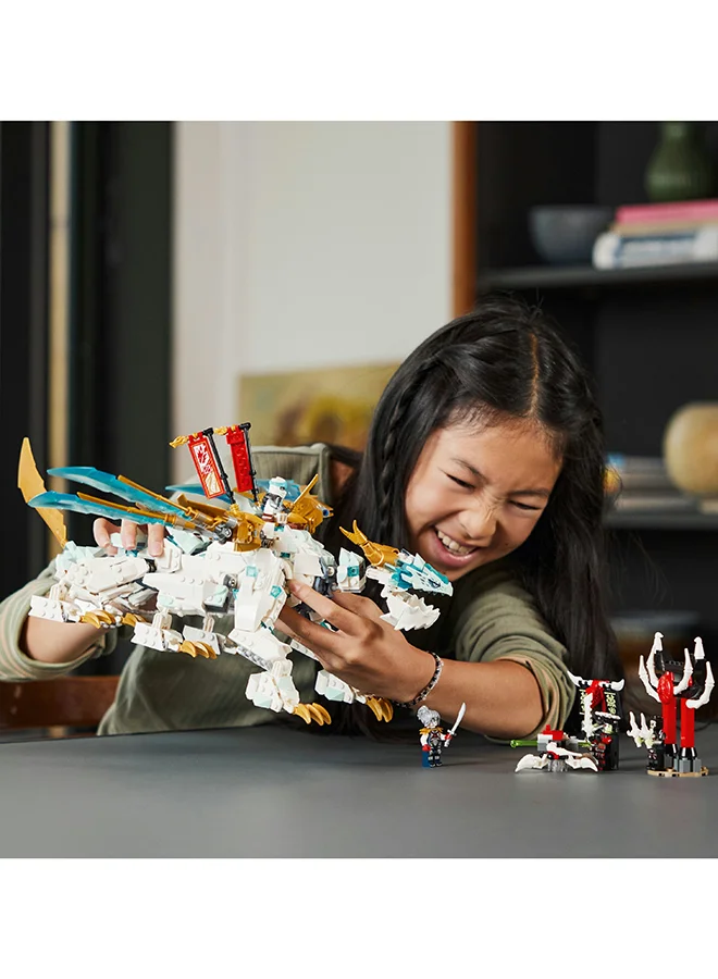 ليغو Ninjago Zane’S Ice Dragon Creature 71786 Building Toy Set Featuring A Dragon Toy And 6 Minifigures; Gift For Kids Aged 10+ Who Love Building And Ninja Adventures (973 Pieces)