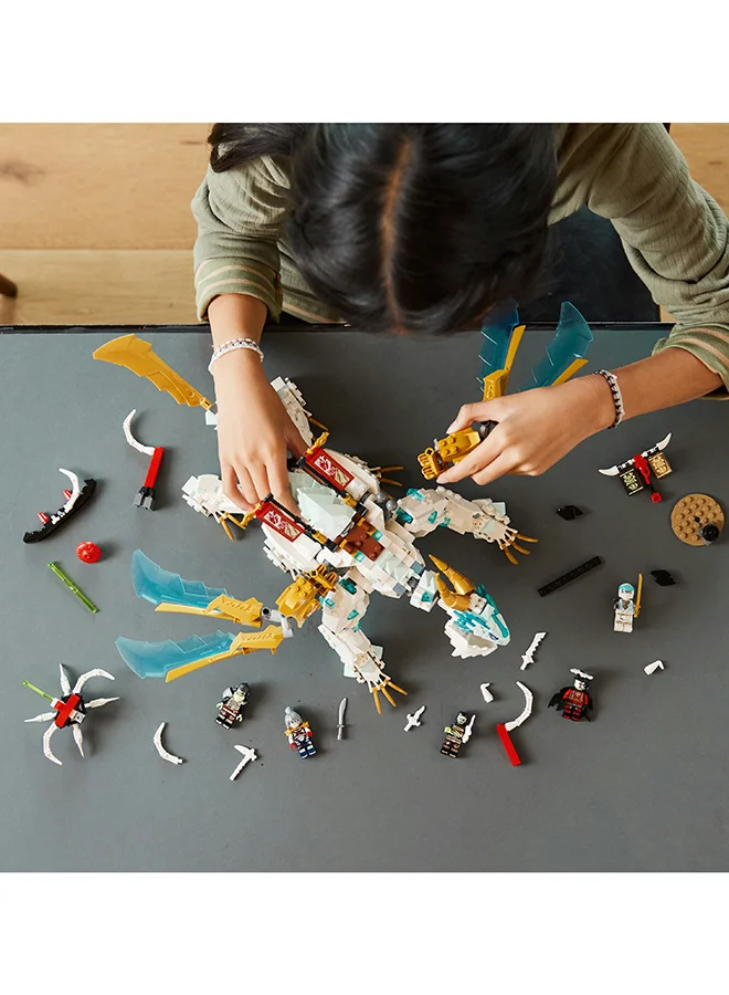ليغو Ninjago Zane’S Ice Dragon Creature 71786 Building Toy Set Featuring A Dragon Toy And 6 Minifigures; Gift For Kids Aged 10+ Who Love Building And Ninja Adventures (973 Pieces)