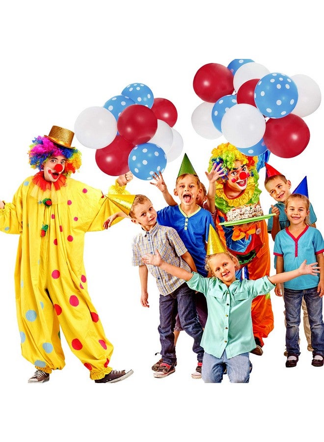 Gejoy 55 Pcs Red Blue White Balloons Decoration 12 Inch Polka Dot Latex Balloons Arch Kit for Nautical Baseball Theme Party Birthday Wedding Decoration - Image 3