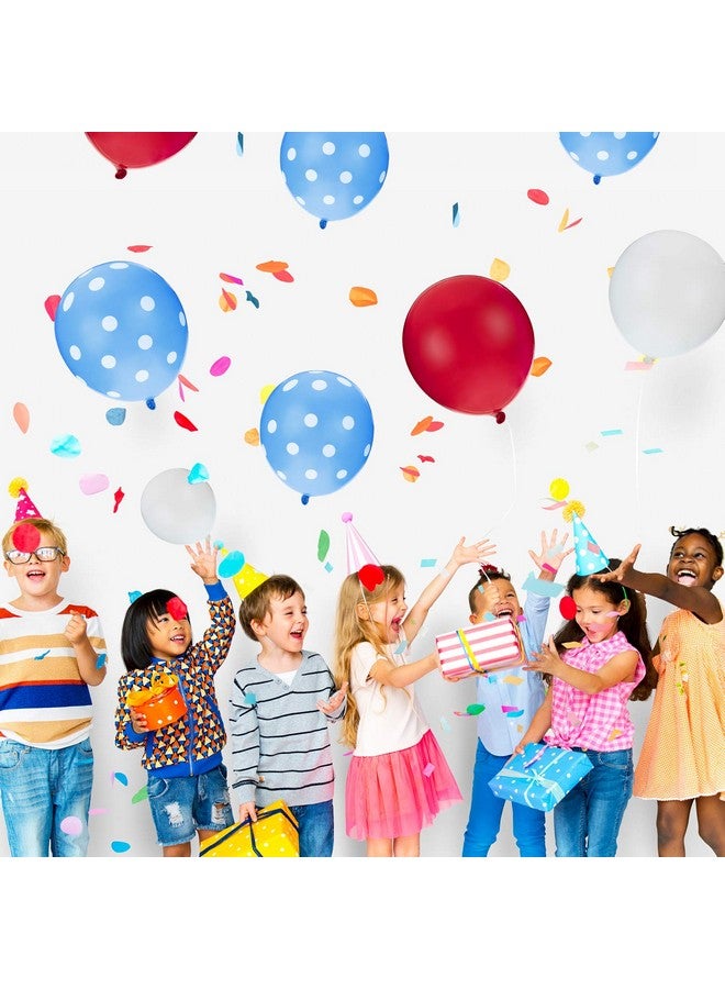 Gejoy 55 Pcs Red Blue White Balloons Decoration 12 Inch Polka Dot Latex Balloons Arch Kit for Nautical Baseball Theme Party Birthday Wedding Decoration - Image 4