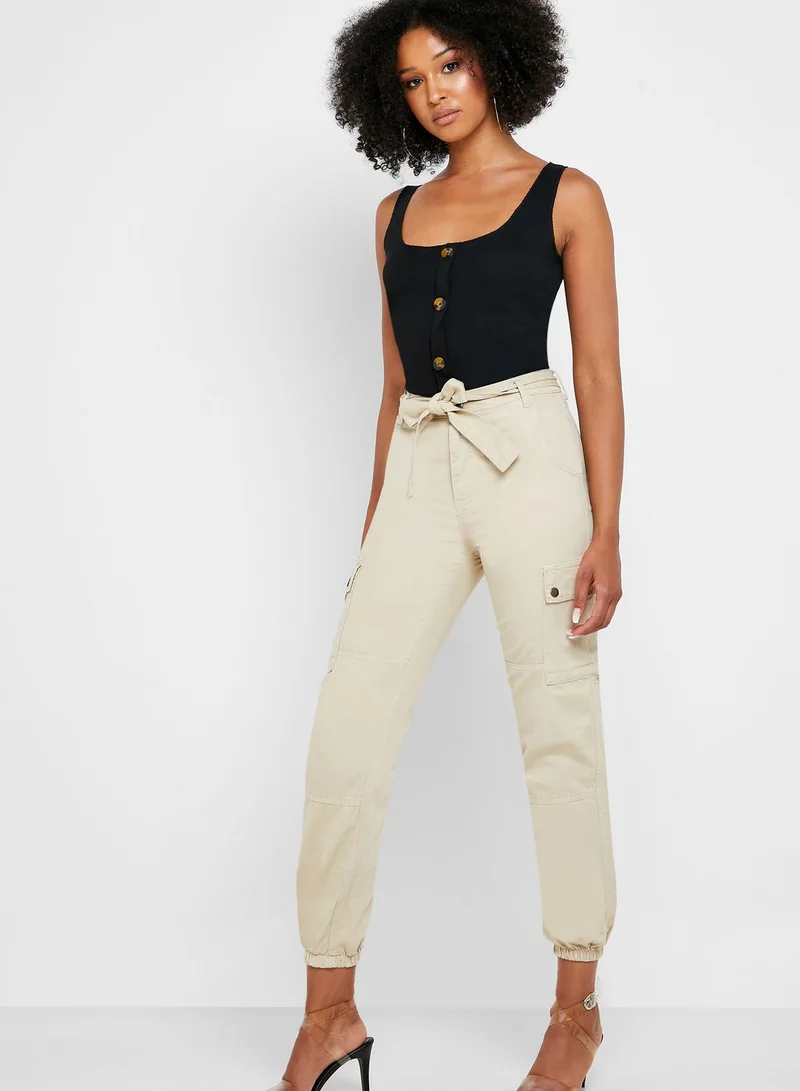 Ginger Ribbed Button Front Cami Top