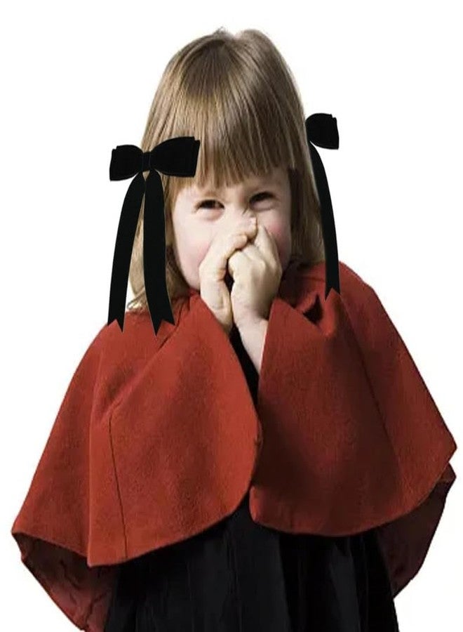 CHIROGRAPHY 3PCS Luxury Velvet Hair Bows 2 Sizes Black Soft Velvet Bow Hair Clips for Women and Girls Long Ponytail Knot Bows Alligator Clip Toddlers Ribbon Accessories - Image 3