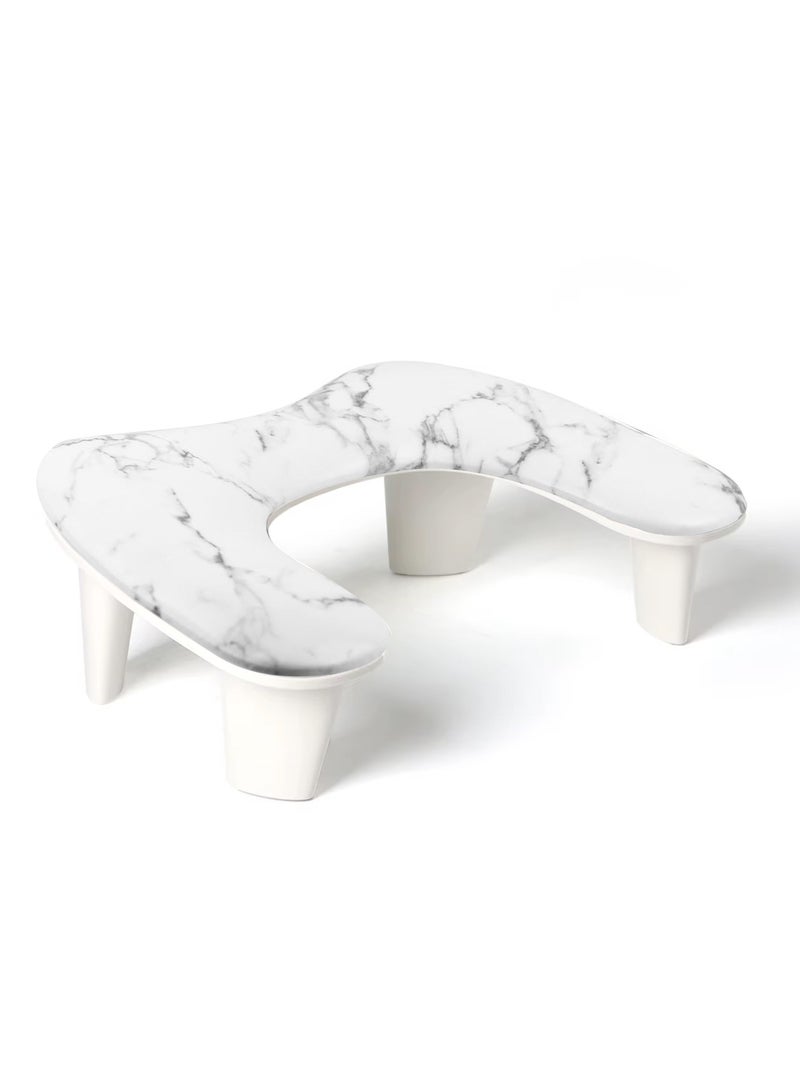 brunson مسند ذراع الأظافر لتقنية الأظافر على شكل U - رمادي مسند ذراع الأظافر مريح لمانيكير الأظافر وسادة دعم اليد، مسند ذراع من جلد PU لتقنية فن الأظافر الأكريليكي، تركيب سريع - Image 1