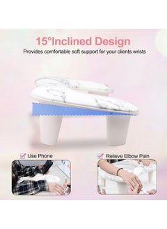 brunson Nail Arm Rest for Nails Tech U Shaped - Grey Nail Arm Rest Comfortable Manicure Nail Hand Rest Pillow Cushion, PU Leather Nail Armrest Stand for Acrylic Nail Art Tech, Quick Installation  - Image 4