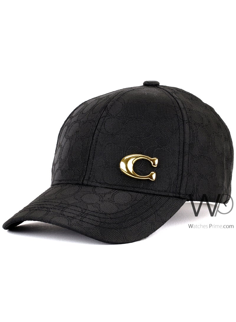 coachoutlet Coach Baseball Cap Black Color Cotton Hat For Men  - Image 1