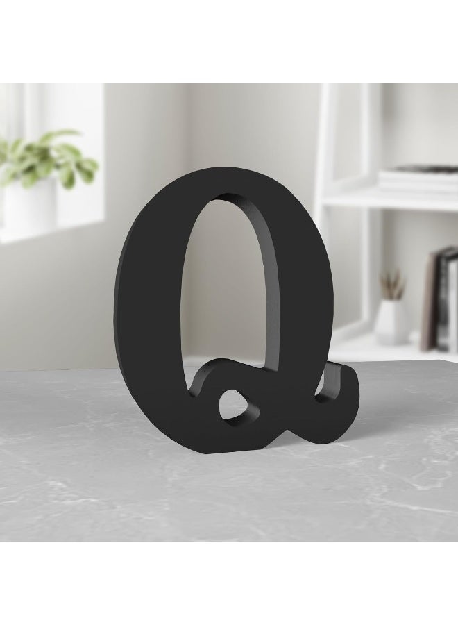 TPGP 6 Inch Black Wood Letter (Q) For Wall Decor - Image 1
