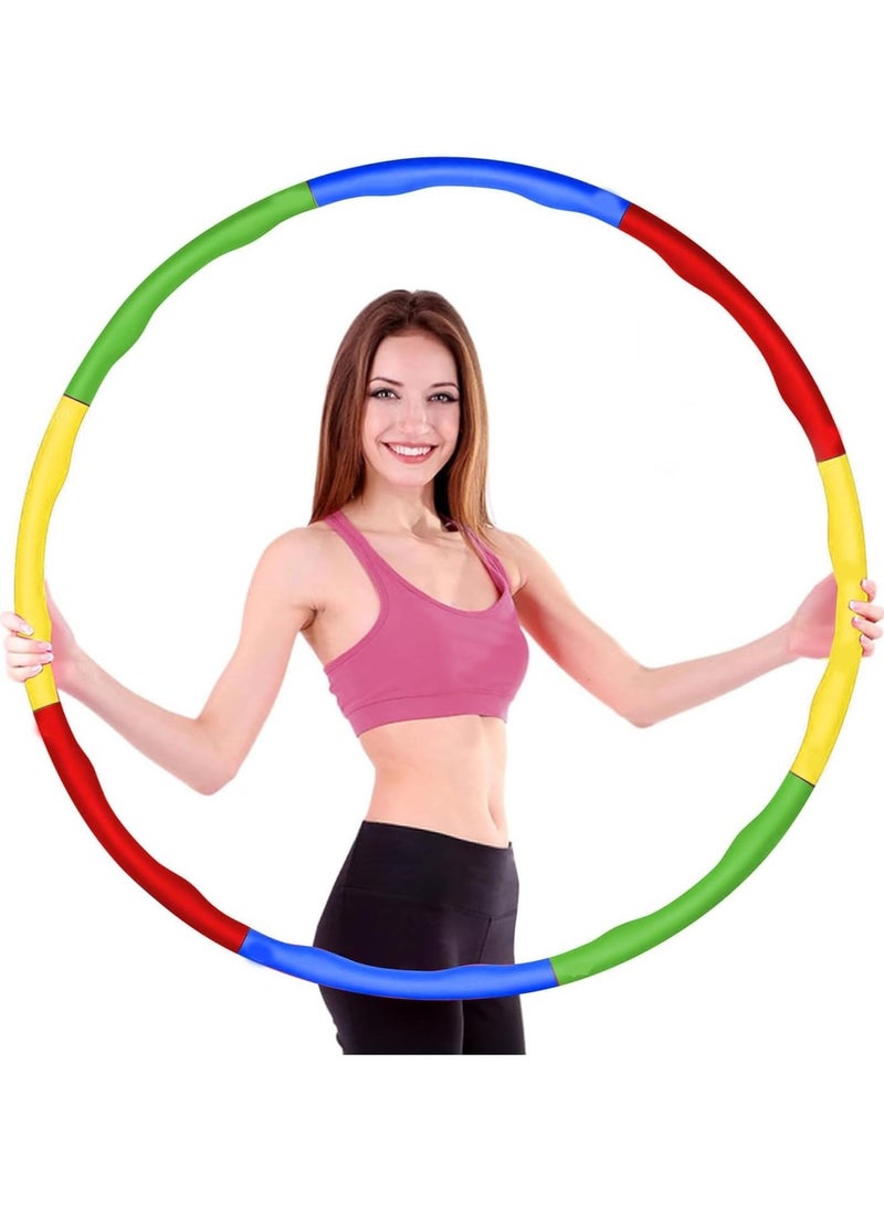 SportQ Hula Hoop Training Rings for Kids, Colorful Detachable Adjustable Hoop, Suitable for Girls and Boys Fitness, Gymnastics Hula Hoops, for Fitness, Weight Loss, Pet Training  - Image 1