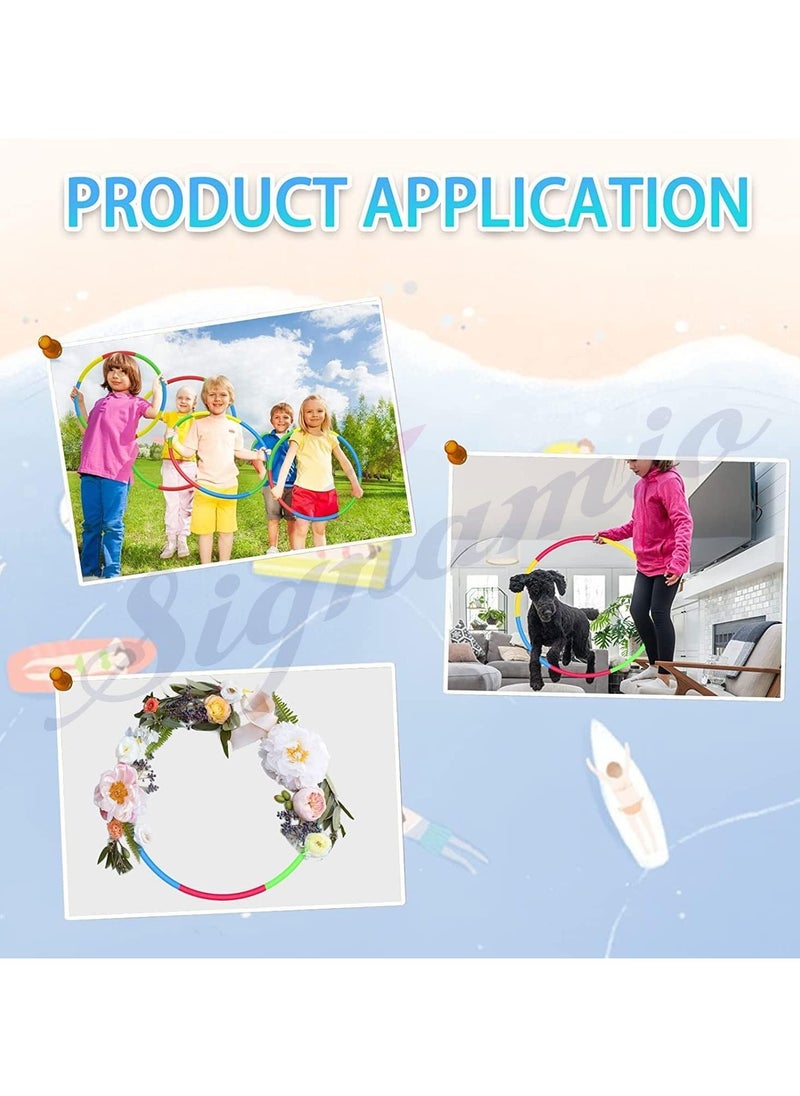 SportQ Hula Hoop Training Rings for Kids, Colorful Detachable Adjustable Hoop, Suitable for Girls and Boys Fitness, Gymnastics Hula Hoops, for Fitness, Weight Loss, Pet Training  - Image 2
