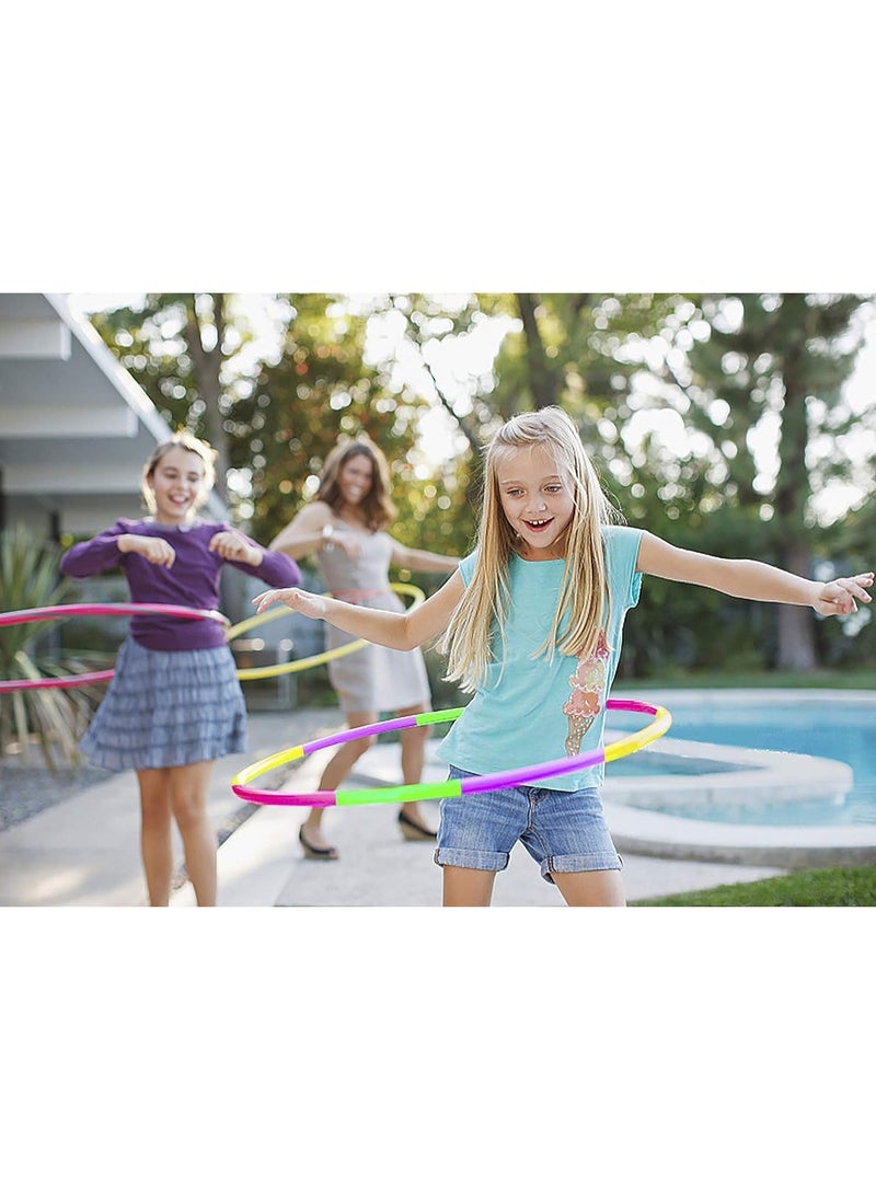 SportQ Hula Hoop Training Rings for Kids, Colorful Detachable Adjustable Hoop, Suitable for Girls and Boys Fitness, Gymnastics Hula Hoops, for Fitness, Weight Loss, Pet Training  - Image 3