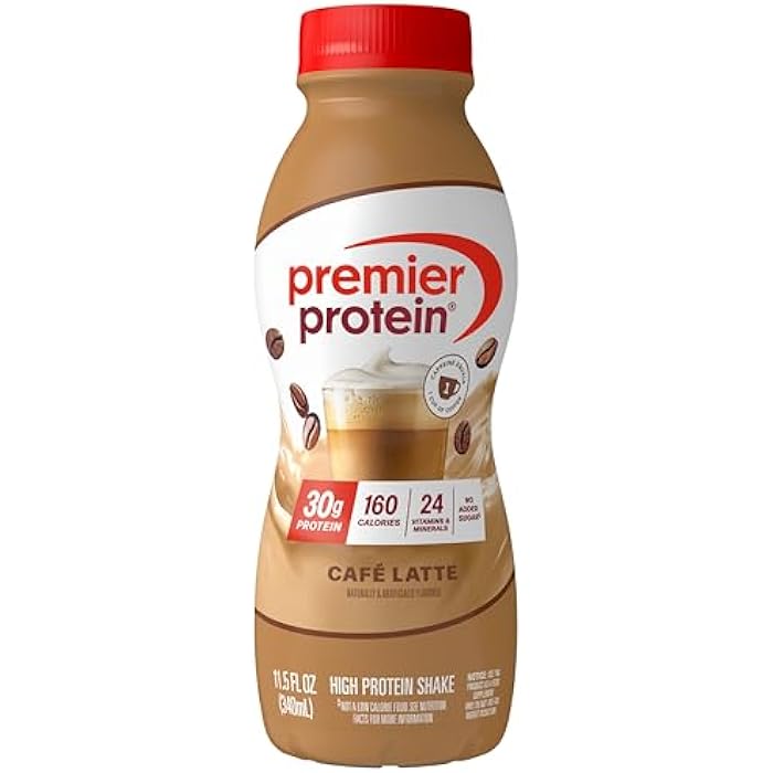 Premier Protein Shake, Café Latte, 30g Protein, No Added Sugar, 24 Vitamins & Minerals to Support Immune Health, 11.5 fl oz, 1 Pack (Packaging May Vary) - Image 1
