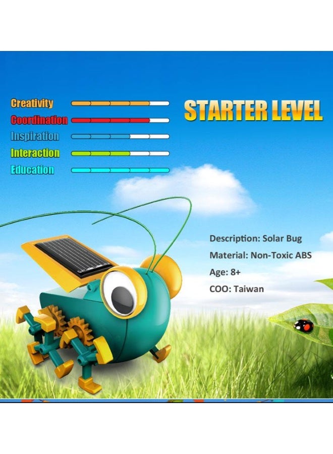 بروس كيت مجموعة Pro’sKit GE-683 Solar Bug - مجموعة تجميع روبوت يعمل بالطاقة الشمسية للأطفال (51 قطعة، بدون بطاريات) - Image 3
