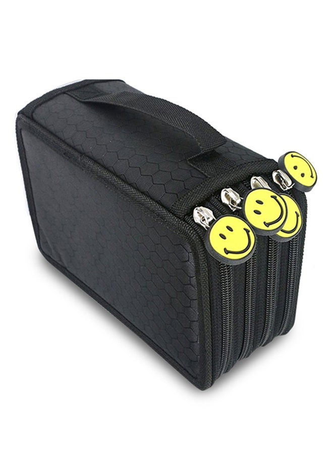 إسكدنيا حقيبة أقلام بأربع طبقات أسود - Image 1